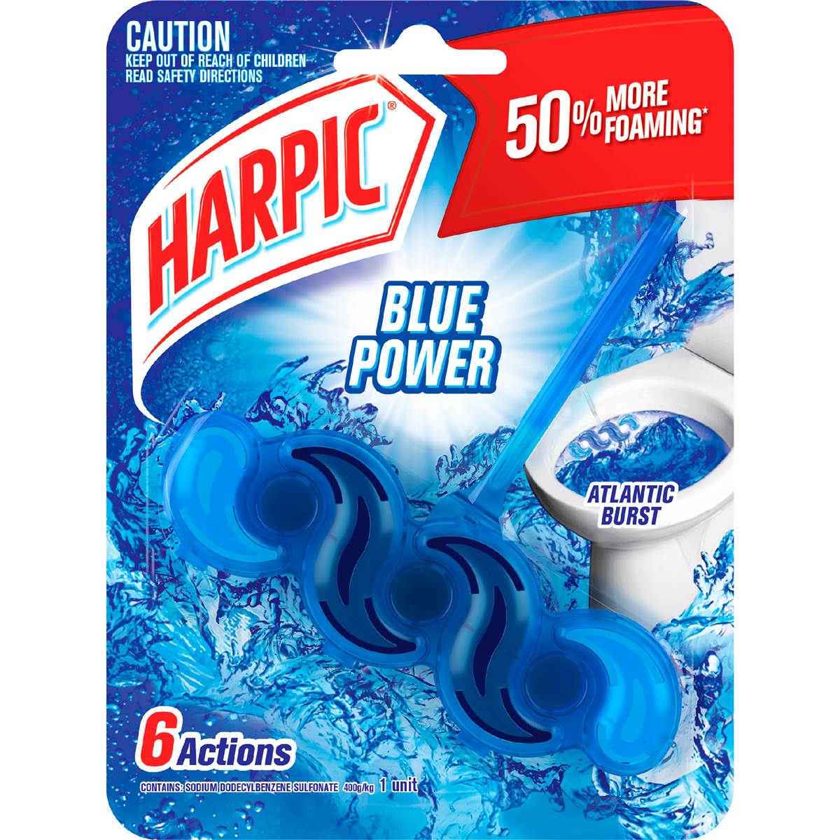 Harpic Blue Power Atlantic Burst Toilet Cleaner Block each