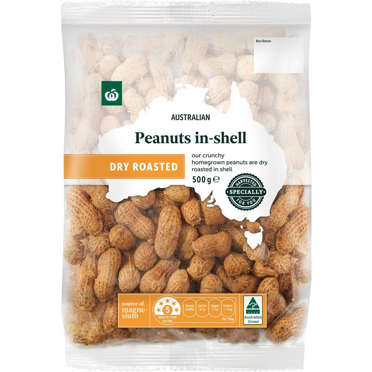 Calories in Woolworths Peanuts Roasted In Shell calcount