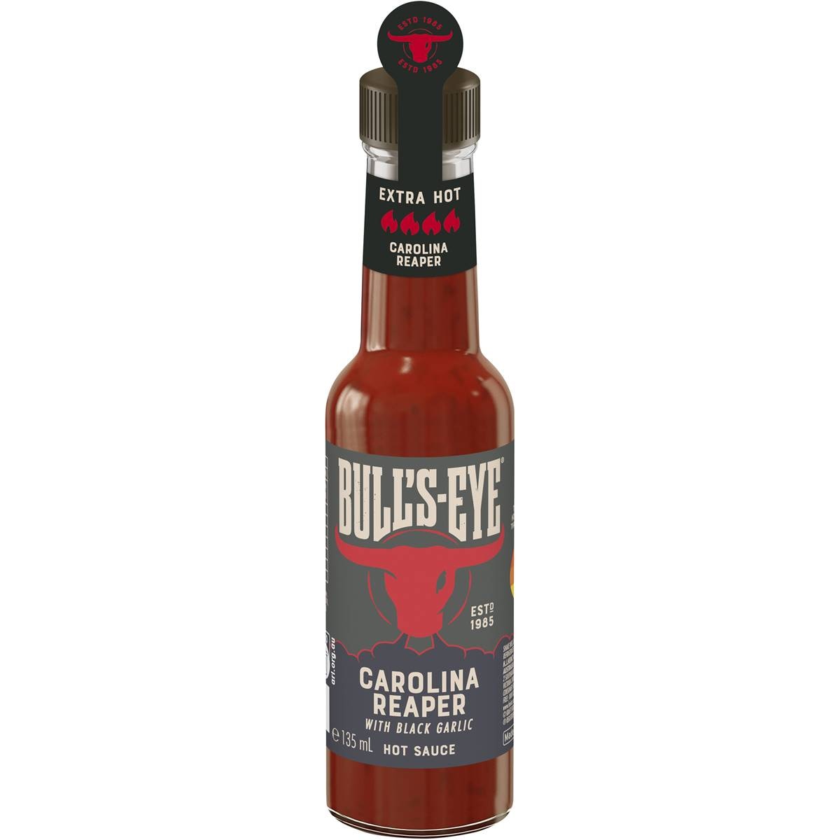 Calories In Bulls Eye Carolina Reaper With Black Garlic Sauce Calcount