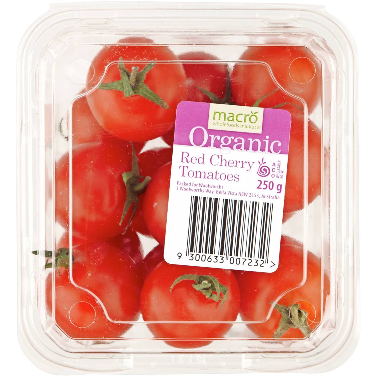 Macro Organic Red Cherry Tomatoes 250g punnet | Woolworths