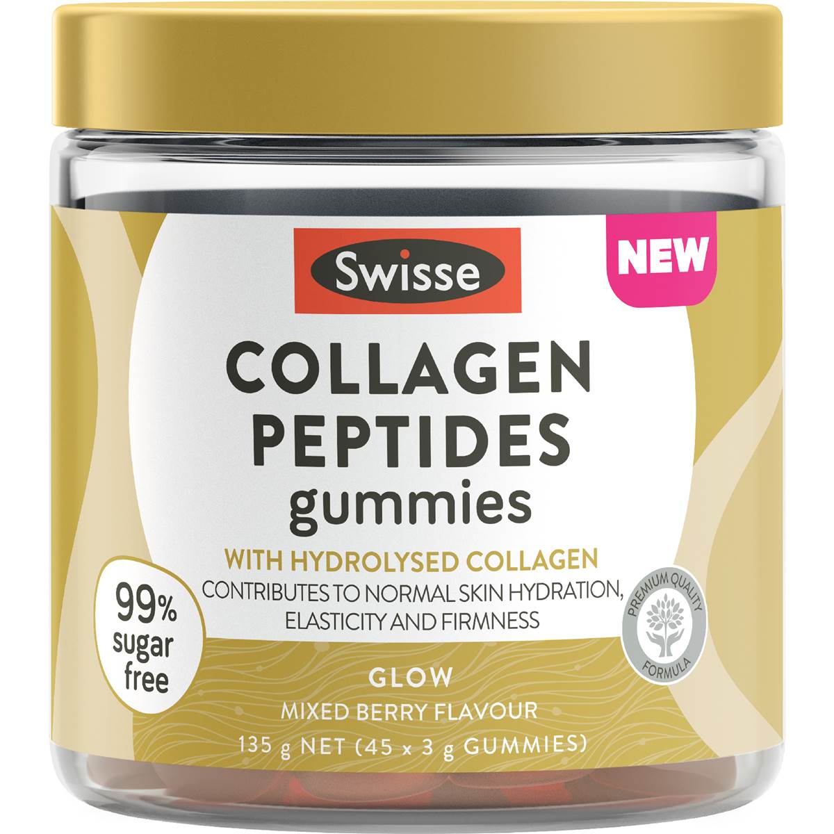 Swisse Beauty Collagen Glow Gummies Strawberry & Vanilla Flavour 45 pack