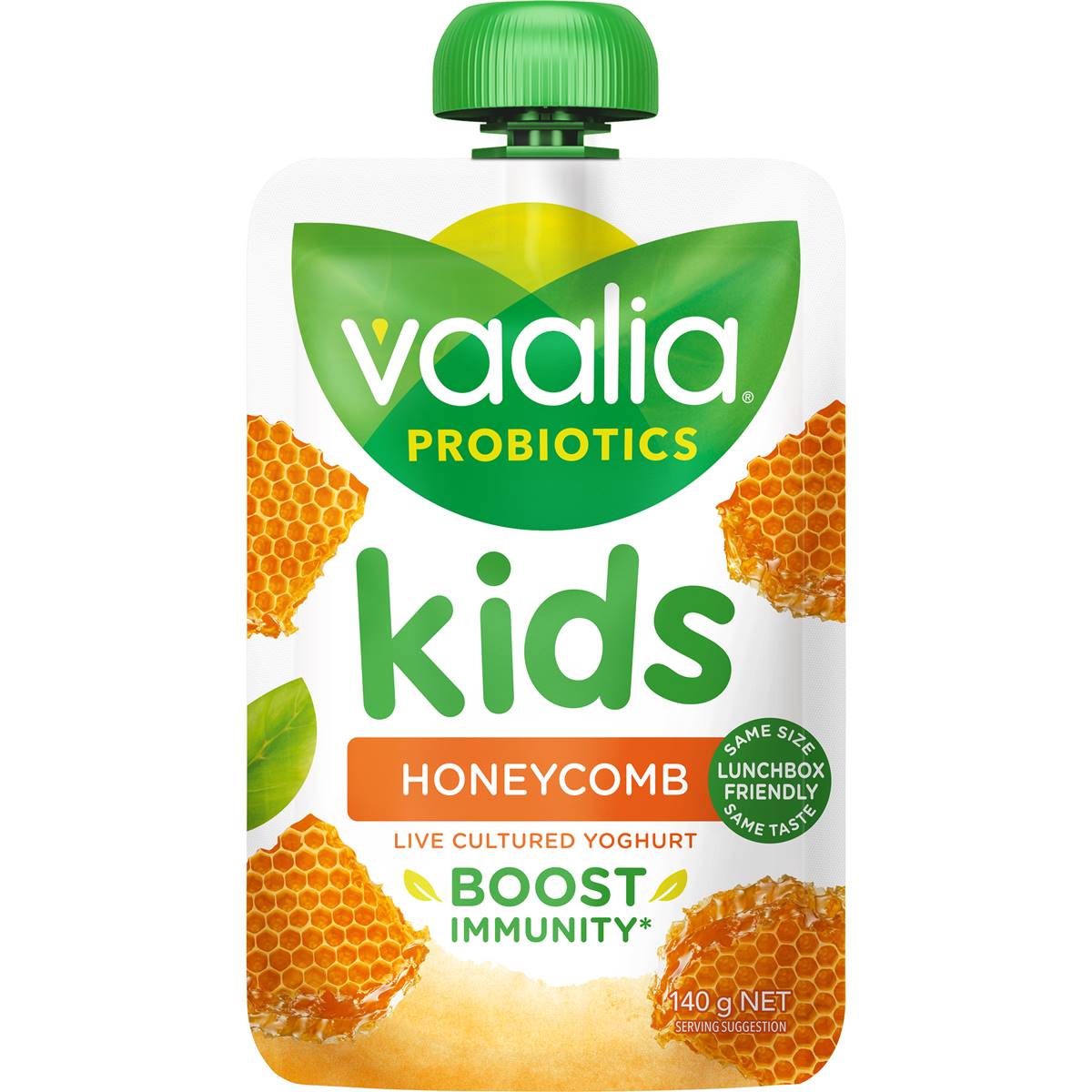 Calories in Vaalia Kids Probiotic Yoghurt Pouch Limited Edition Honeycomb