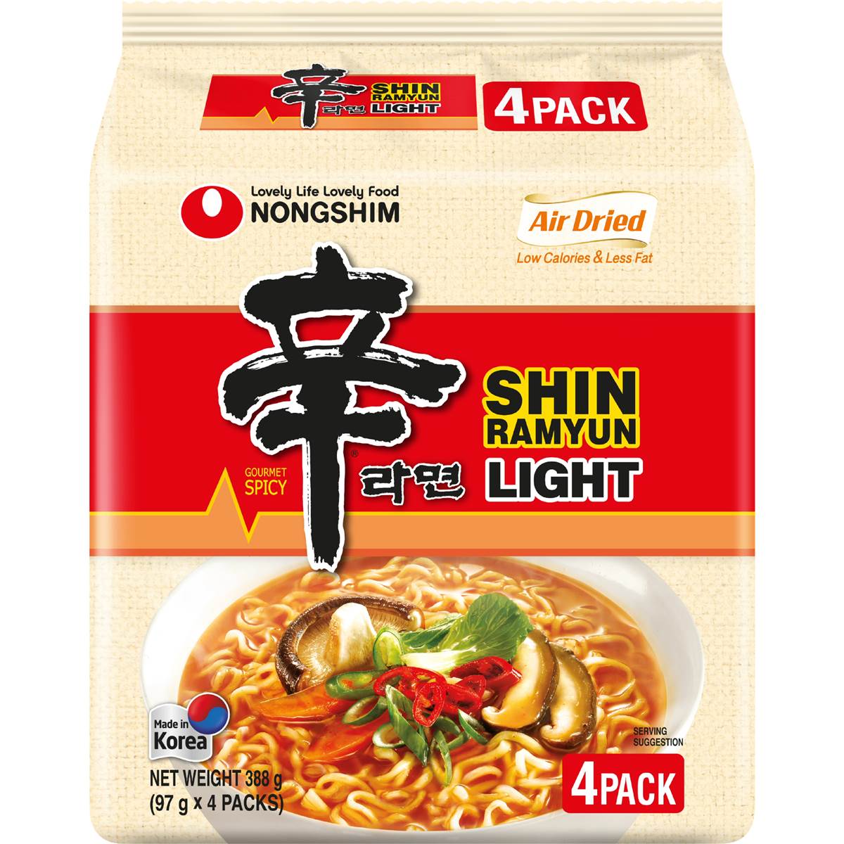 Nongshim Shin Light Non Fried Noodle Soup
