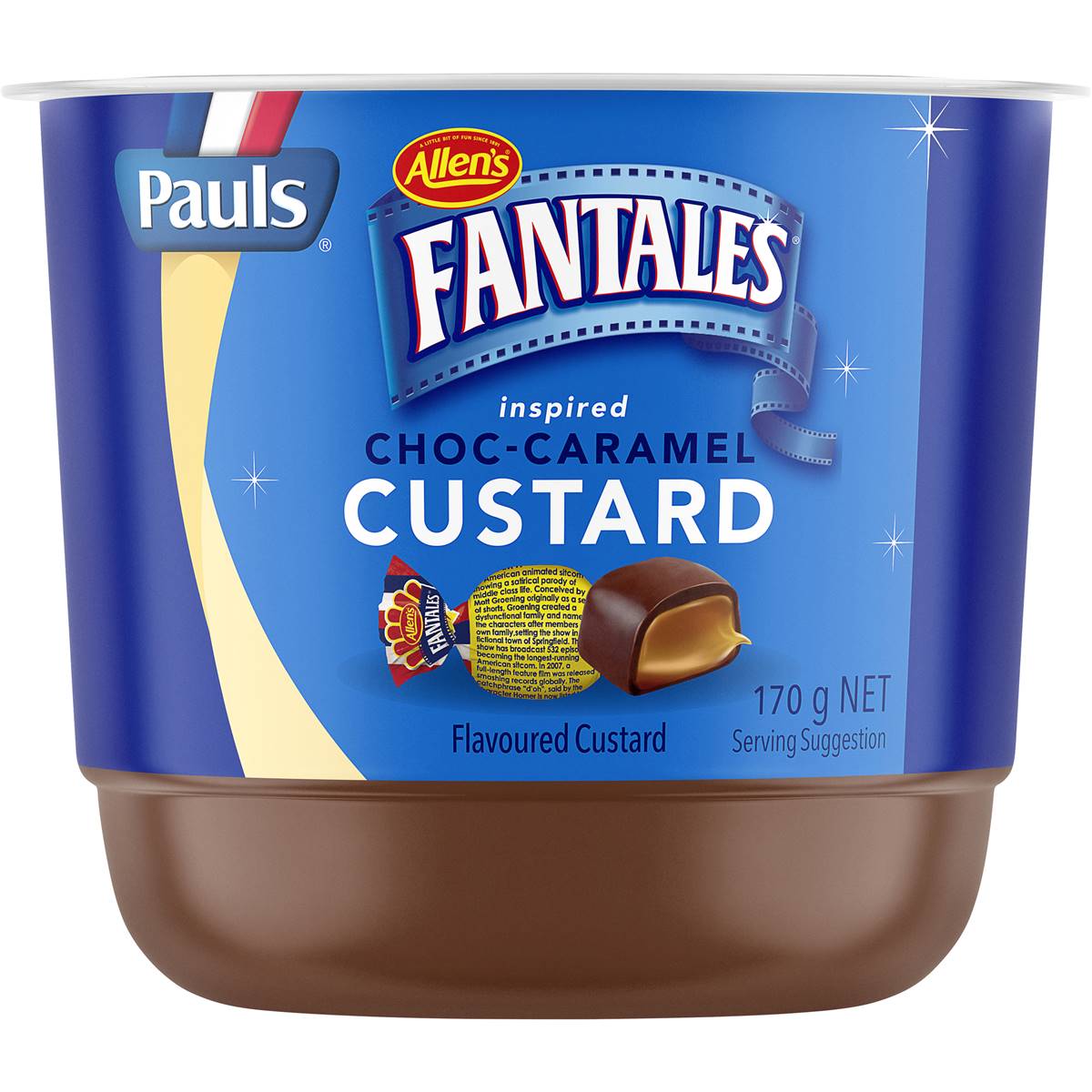 Calories in Pauls Allen's Fantales Inspired Choc Caramel Custard