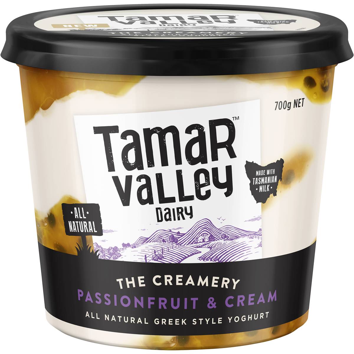 Calories in Tamar Valley Dairy Yoghurt Passionfruit & Cream