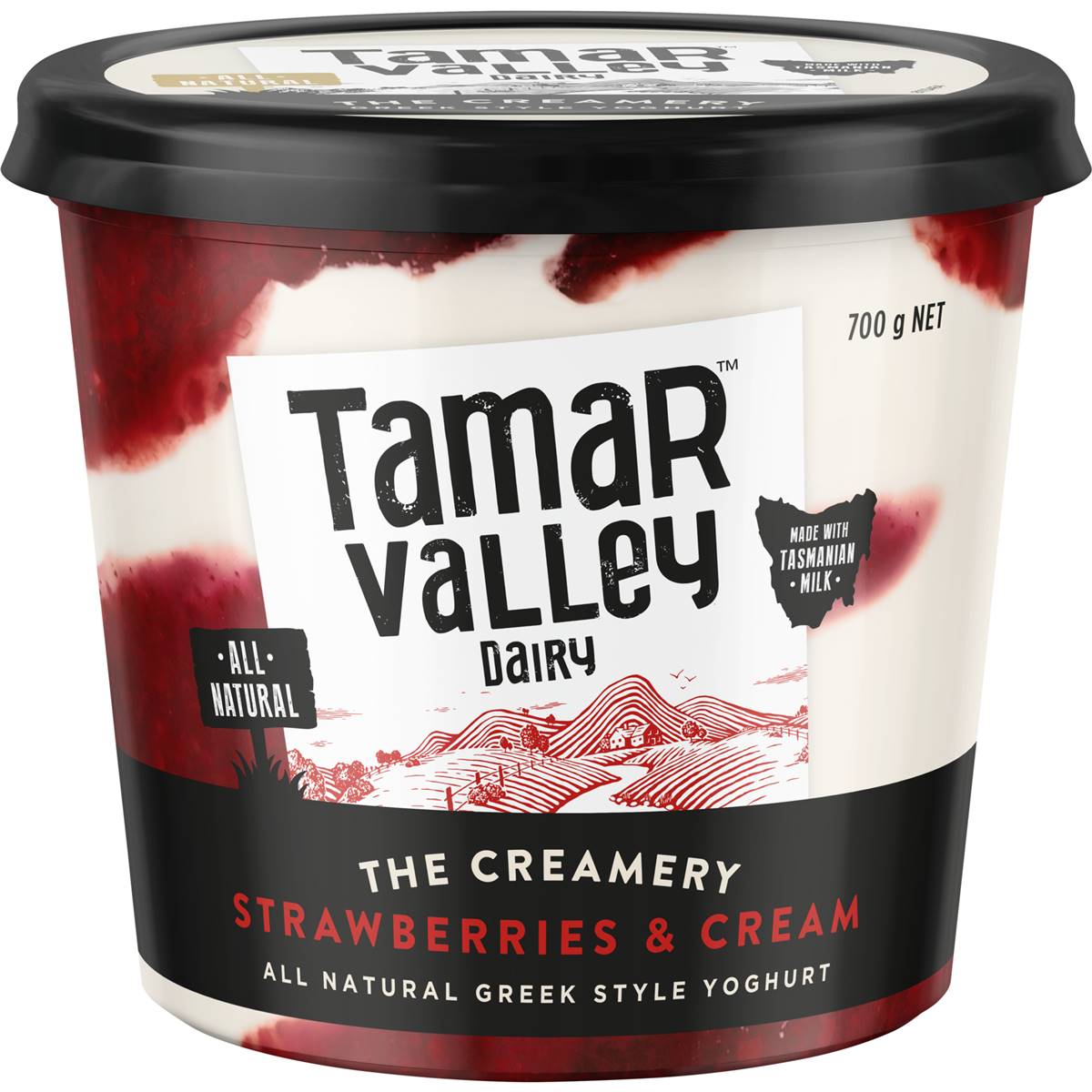 Calories in Tamar Valley Dairy Yoghurt Strawberry & Cream