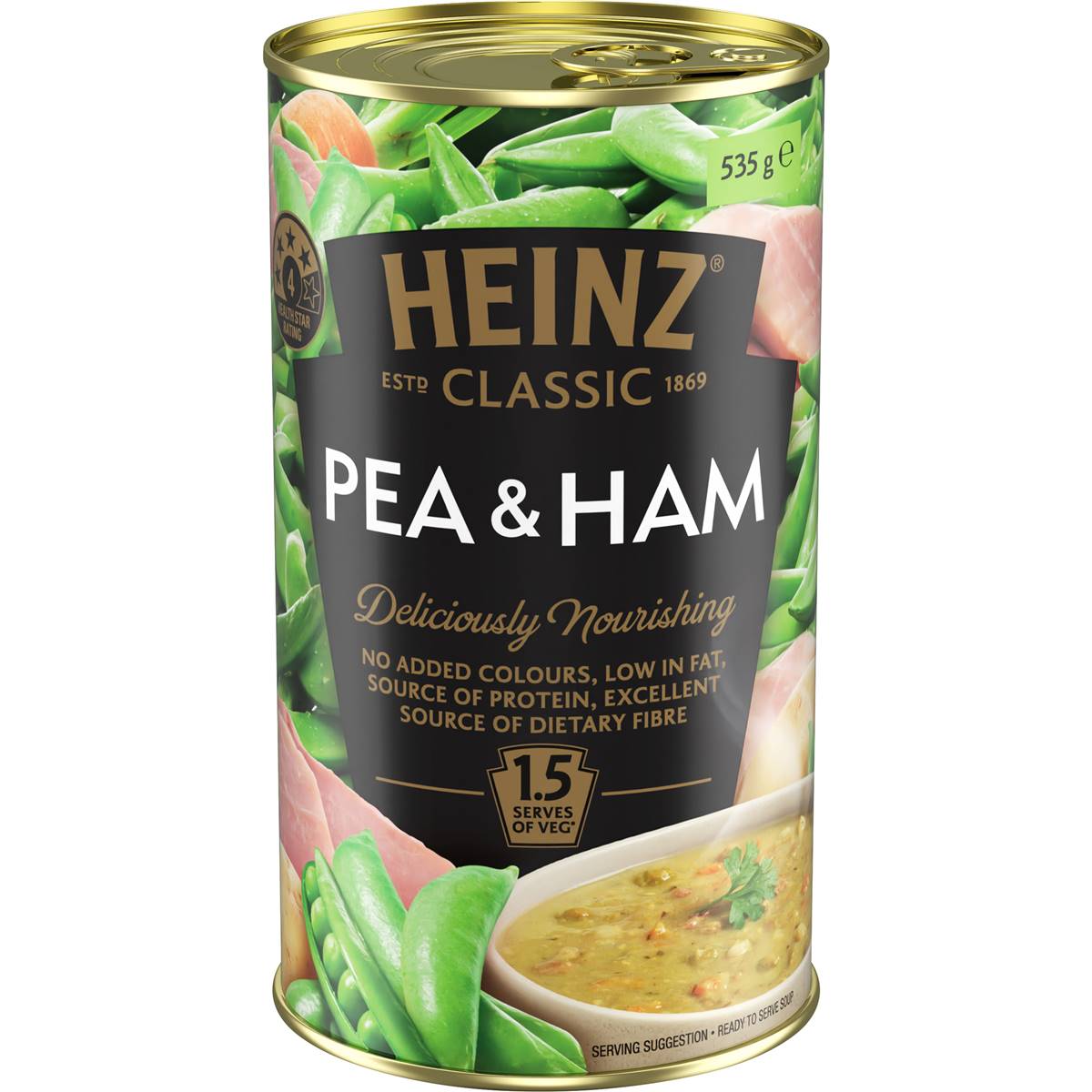 Calories in Heinz Classic Pea & Ham Soup Pea & Ham