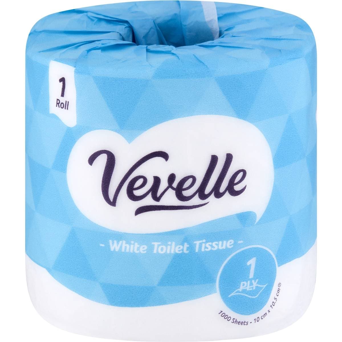 Vevelle White 1 Ply Toilet Tissue