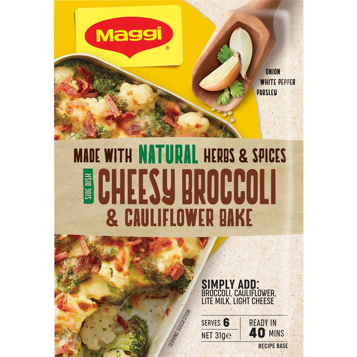 Calories in Maggi Veg Sensations Cheesy Cauliflower calcount