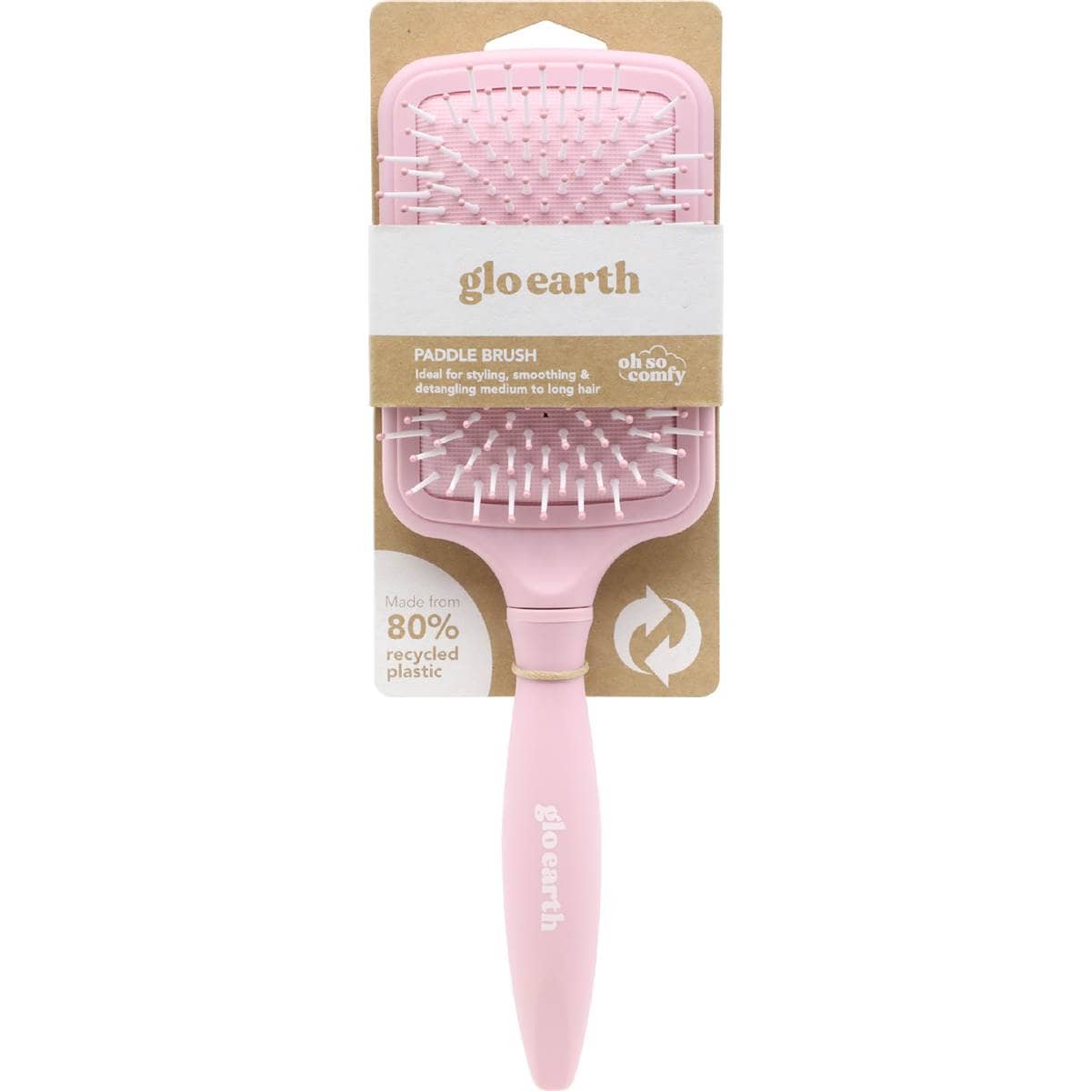 GloEarth Recycled Plastic Paddle Hair Brush