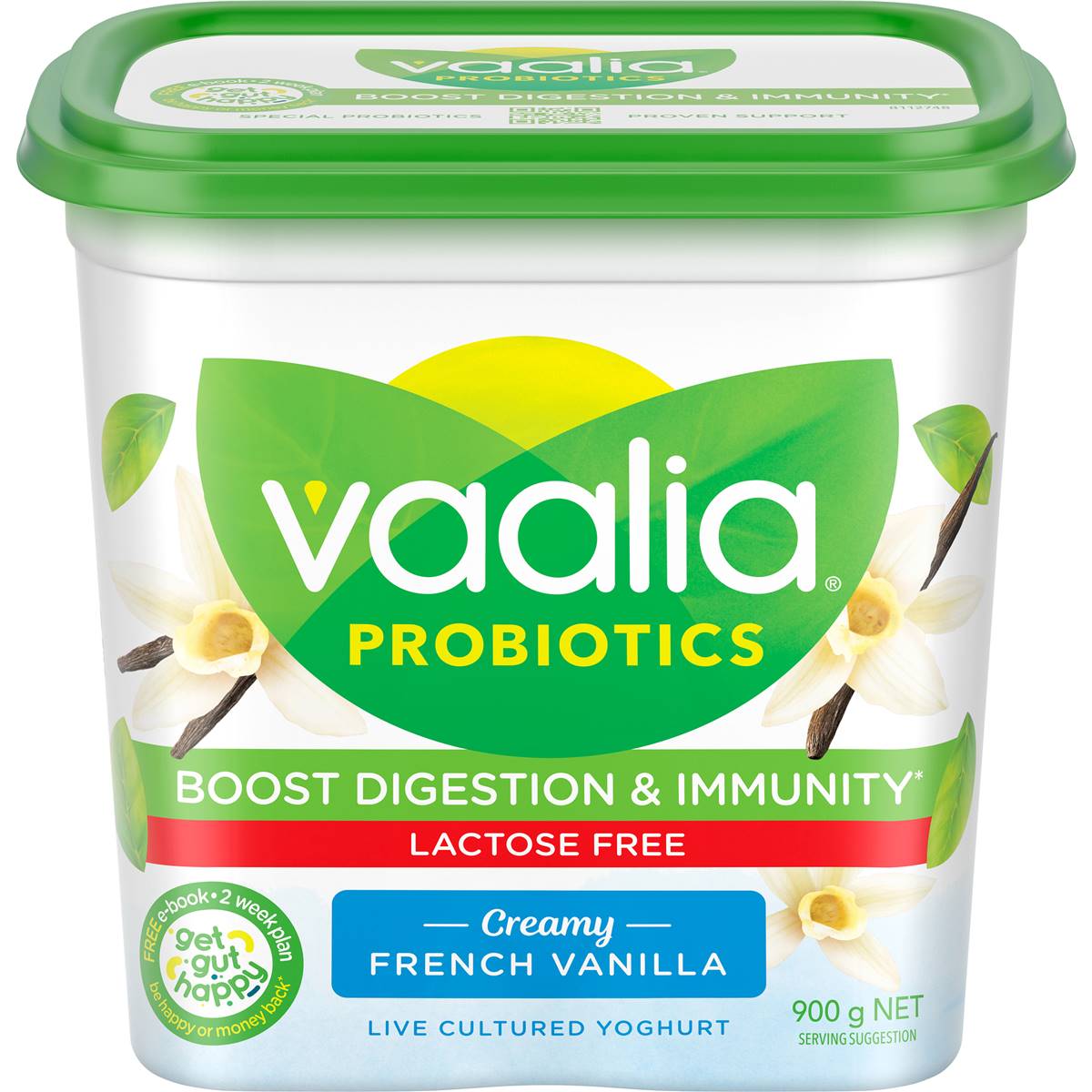 Calories in Vaalia Probiotic Lactose Free Yoghurt French Vanilla