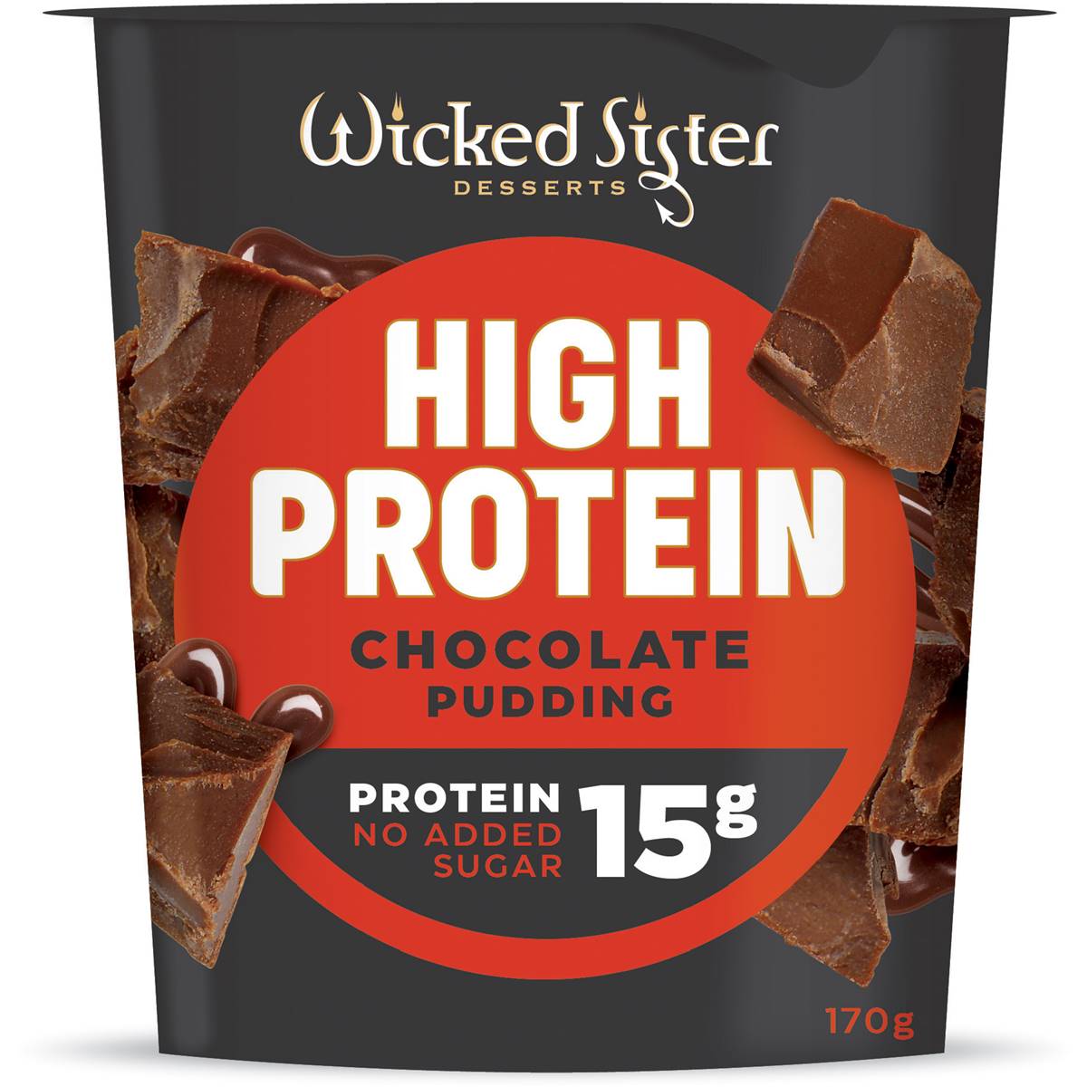 Calories in Wicked Sister High Protein Chocolate Pudding