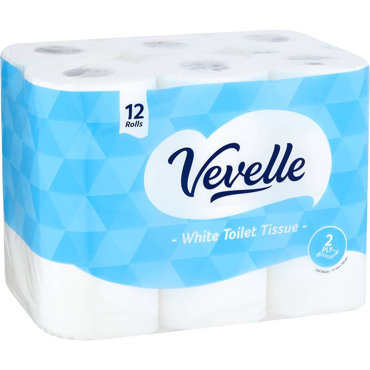 Vevelle White 2 Ply Toilet Tissue
