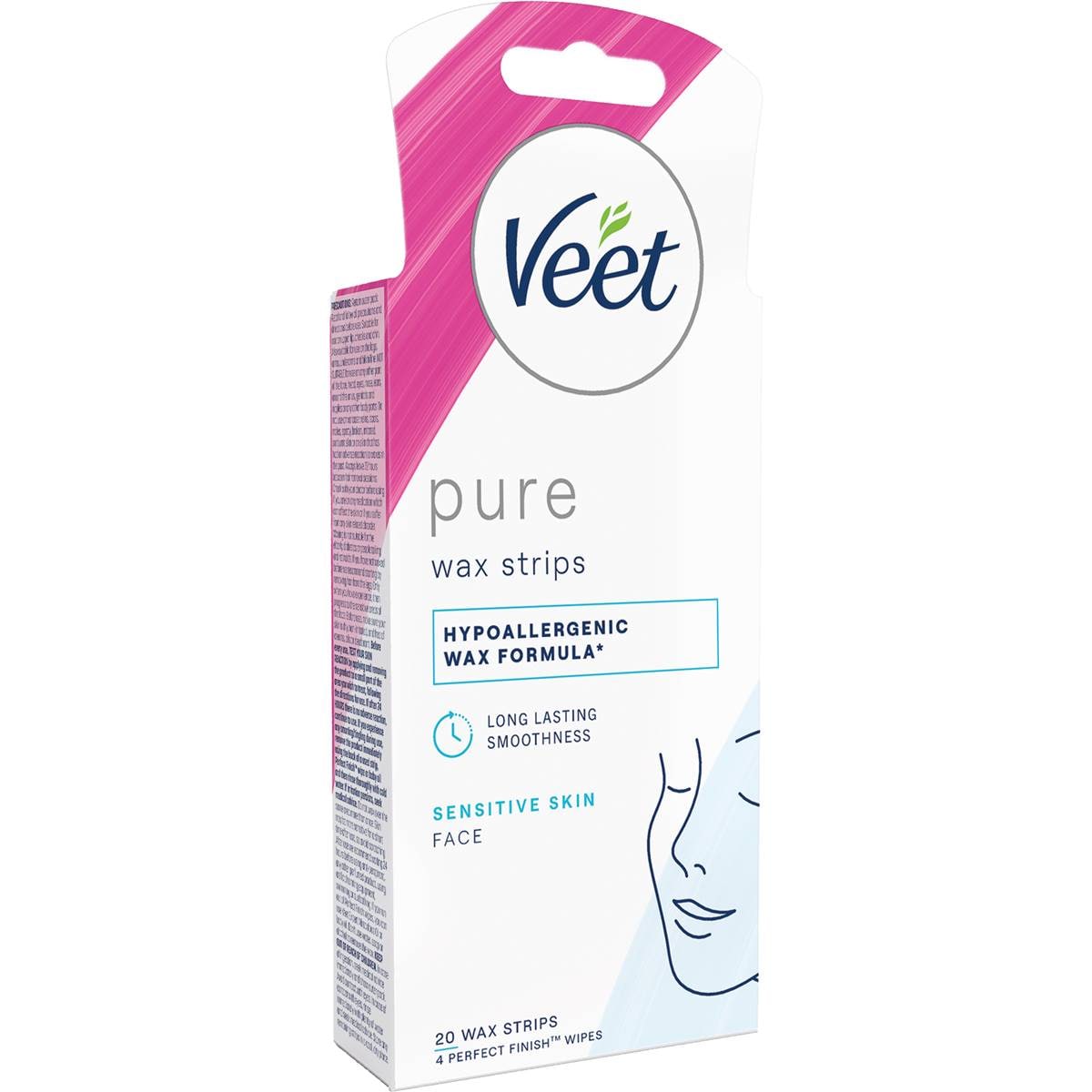 Veet Pure Face Wax Strips 20 pack