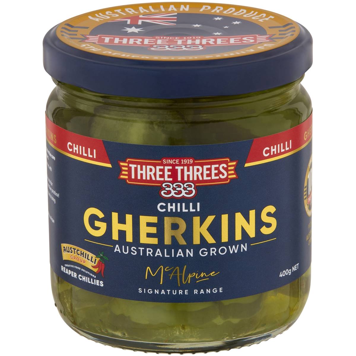 Calories in Three Threes Chilli Gherkins