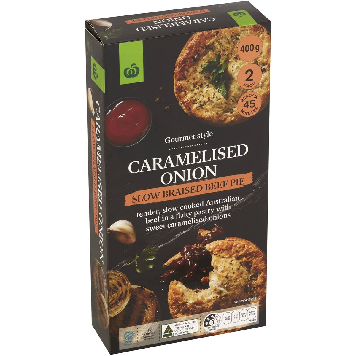 Woolworths Caramelised Onion Slow Braised Beef Pies
