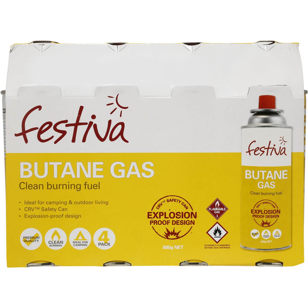 Festiva Butane Gas Canisters