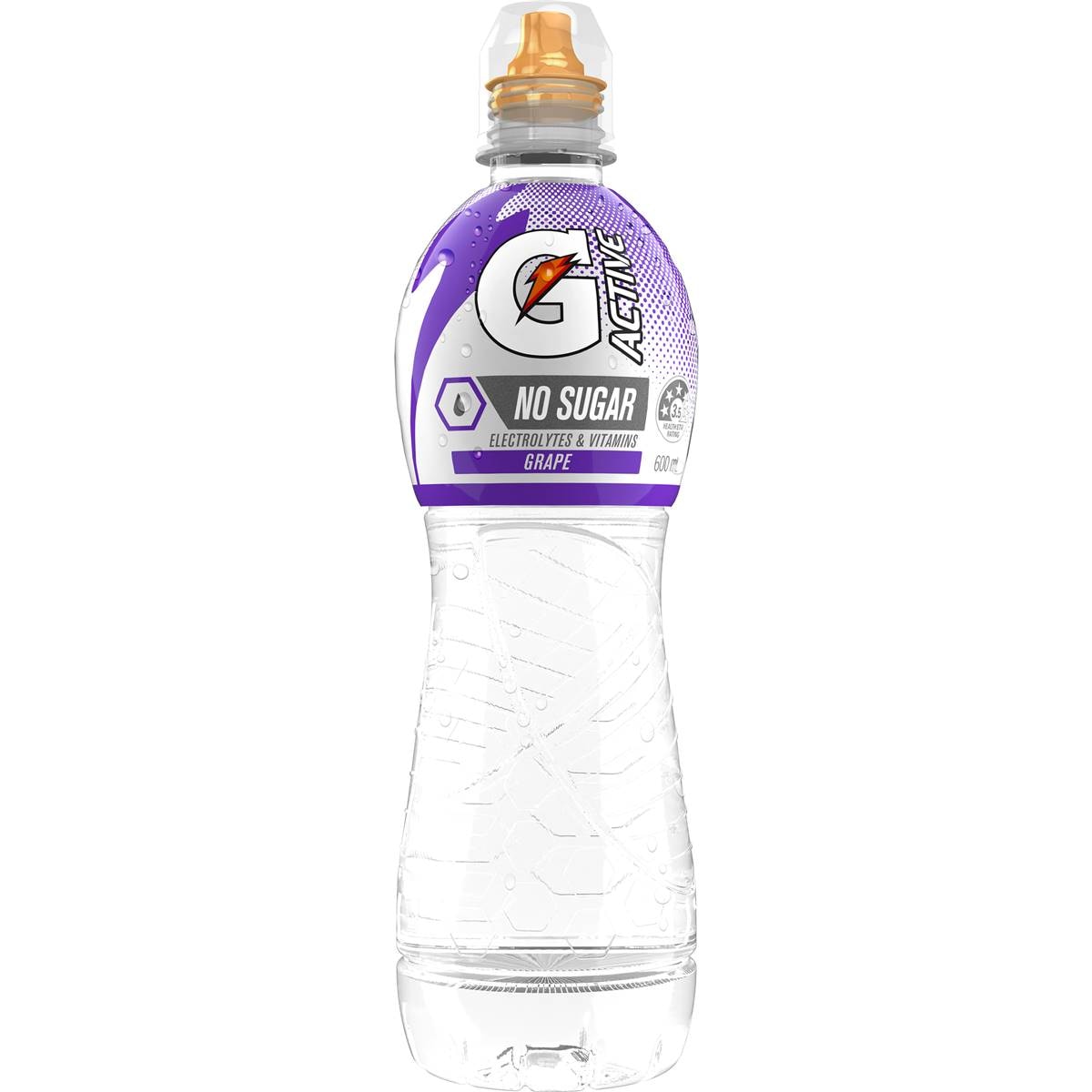 Gatorade G Active Water Sports Drinks Grape Electrolyte Sugar Free 600mL