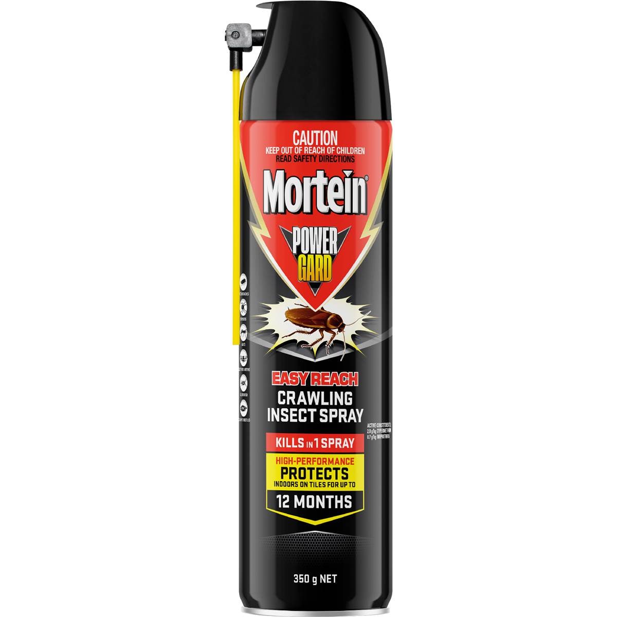 Mortein Powergard Easy Reach Crawling Insect Surface Spray 350g