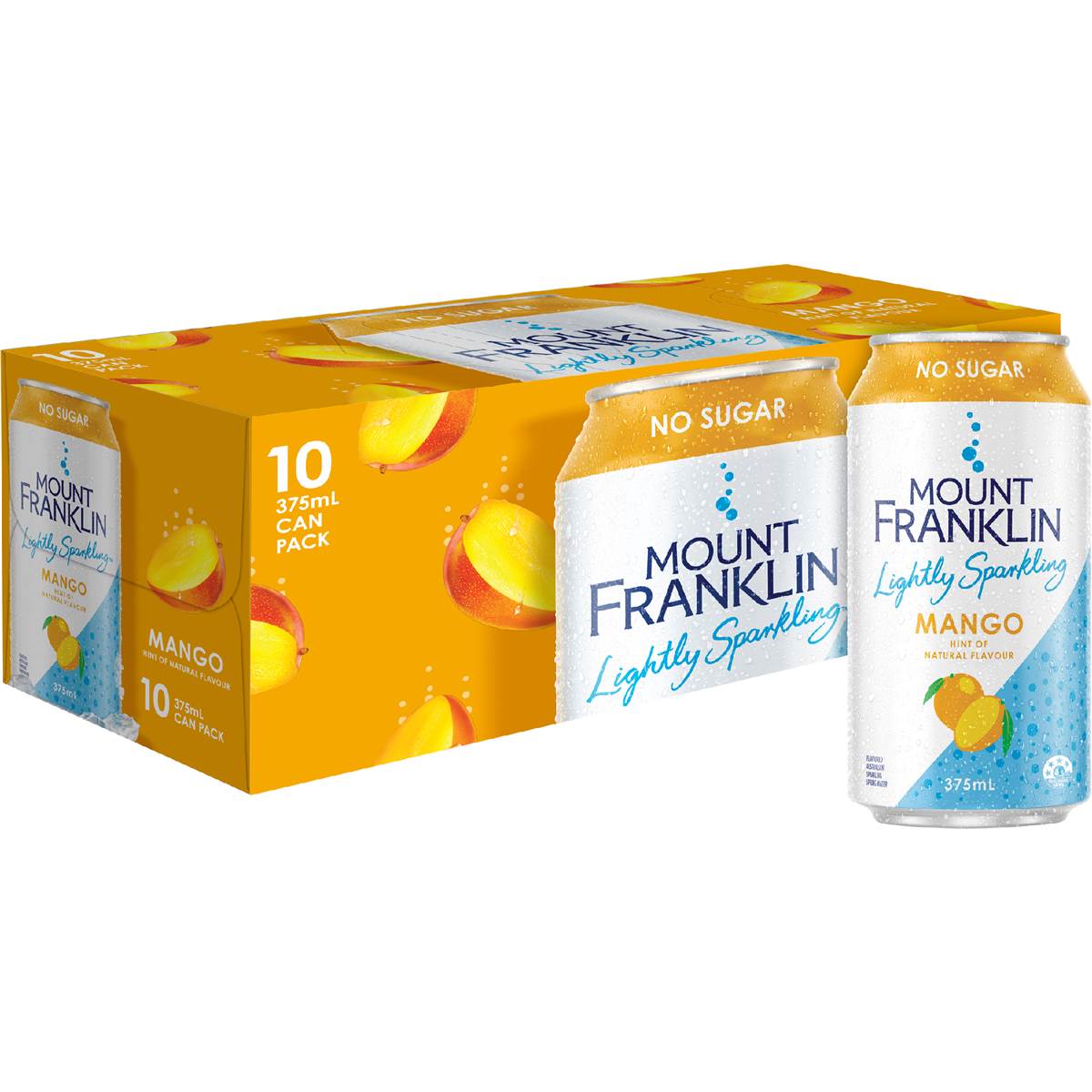 Calories in Mount Franklin Mango Flavoured Lightly Sparkling Water calcount