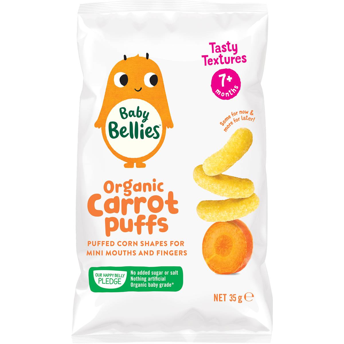 Calories in Baby Bellies Organic Carrot Puffs