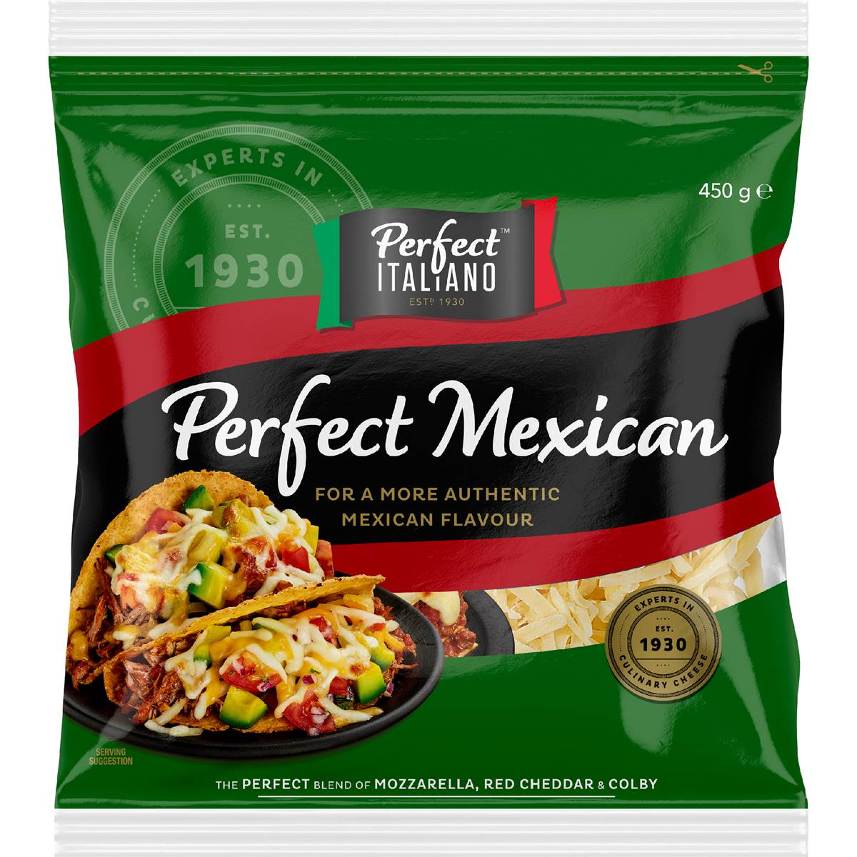 Perfect Italiano Grated Mexican Style Cheese 450g