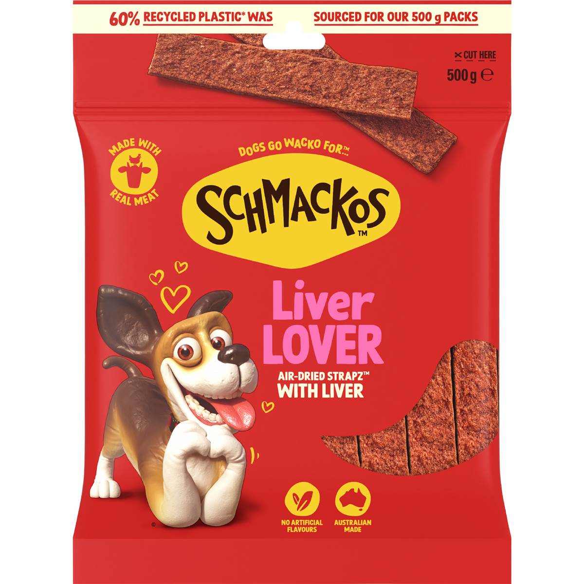 Schmackos Strapz With Liver Dog Treats