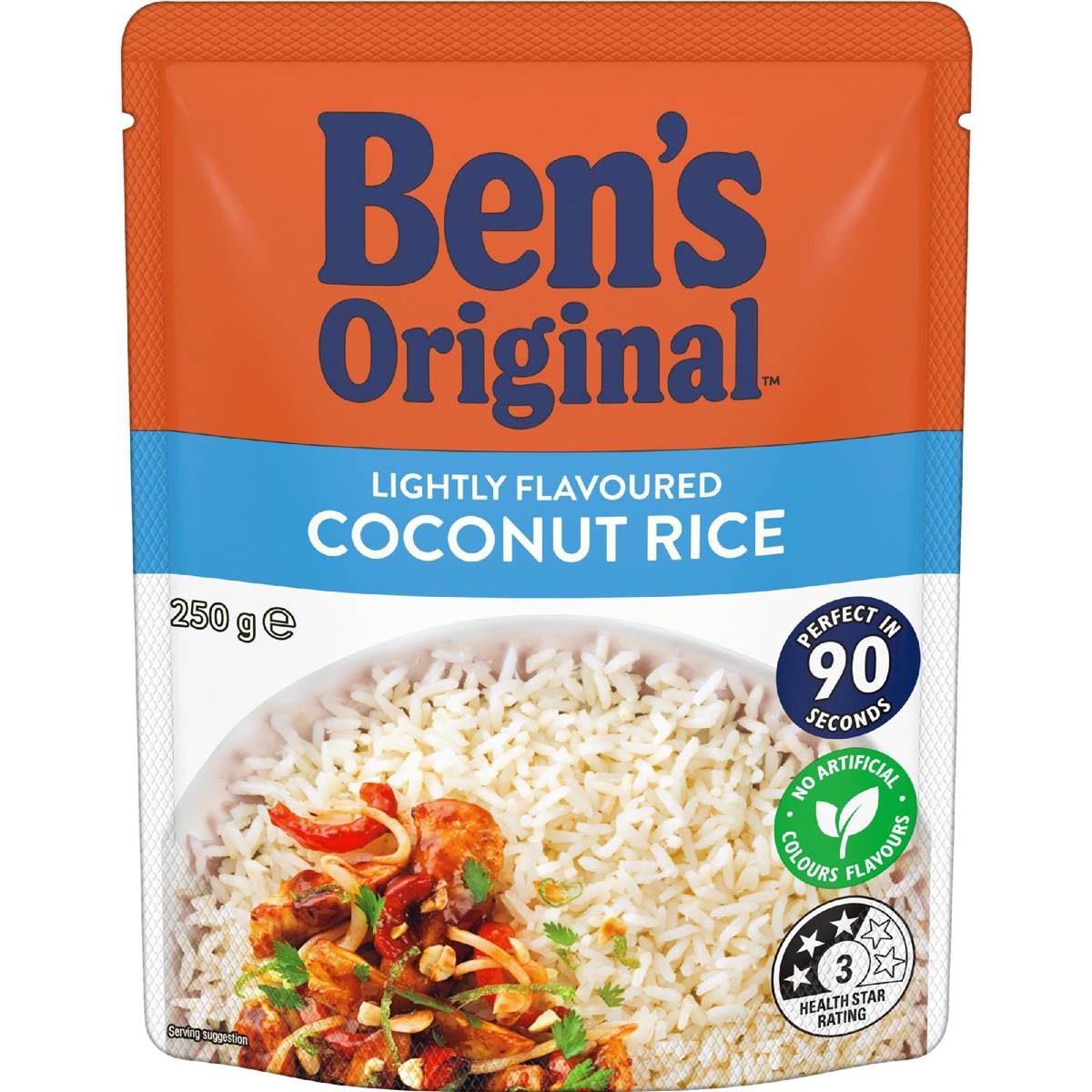 Ben's Original Lightly Flavour Coconut Microwave Rice Pouch 250g