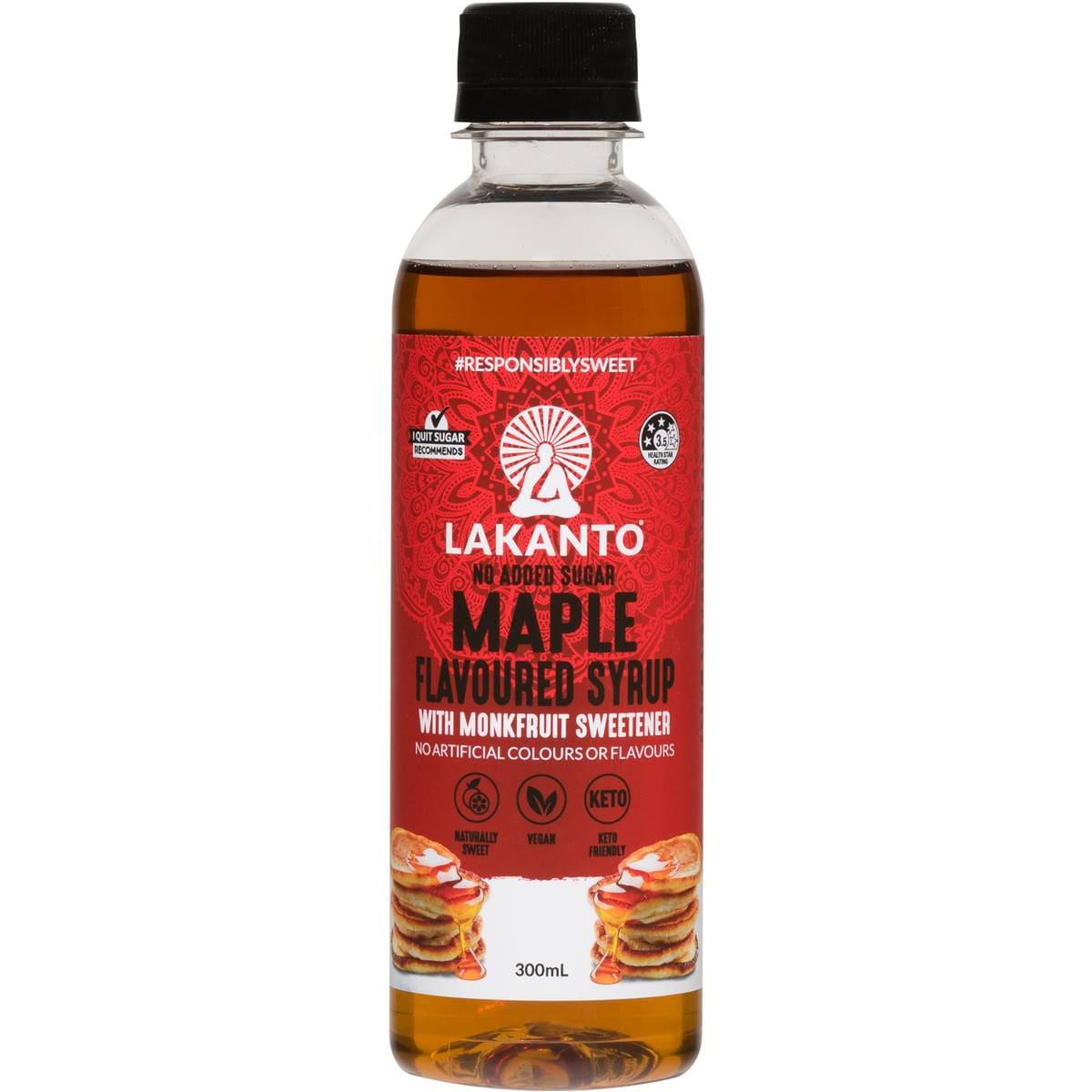 Calories in Lakanto Monkfruit No Sugar Added Maple Flavoured Syrup calcount