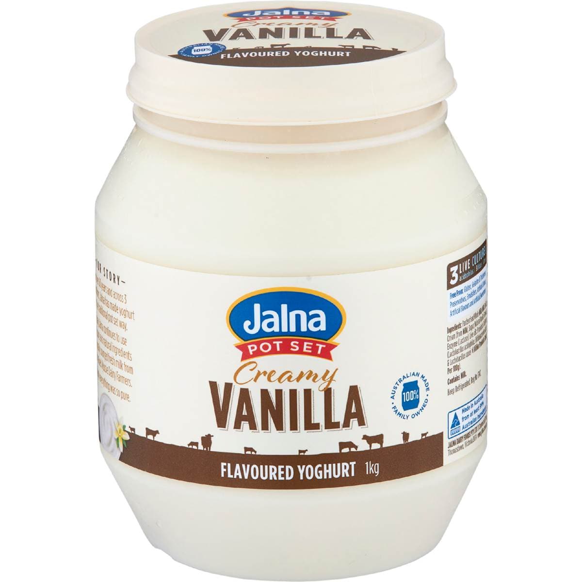Jalna Pot Set Creamy Vanilla Yoghurt 1kg