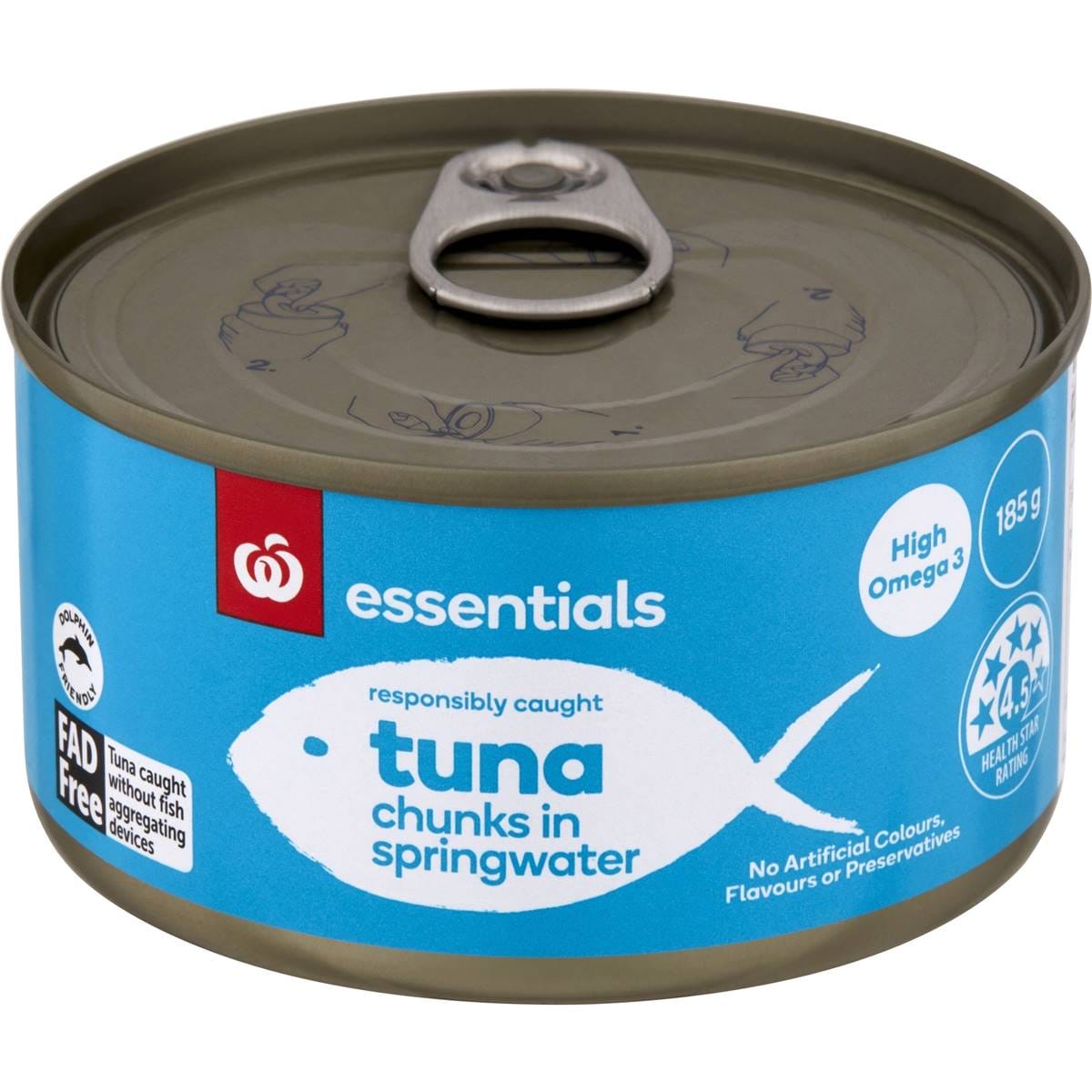 Calories in Essentials Tuna Chunks In Spring Water calcount