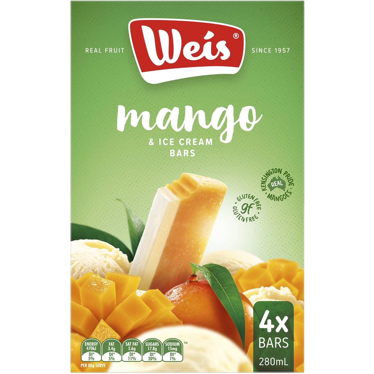Calories in Weis Ice Cream Mango & Cream
