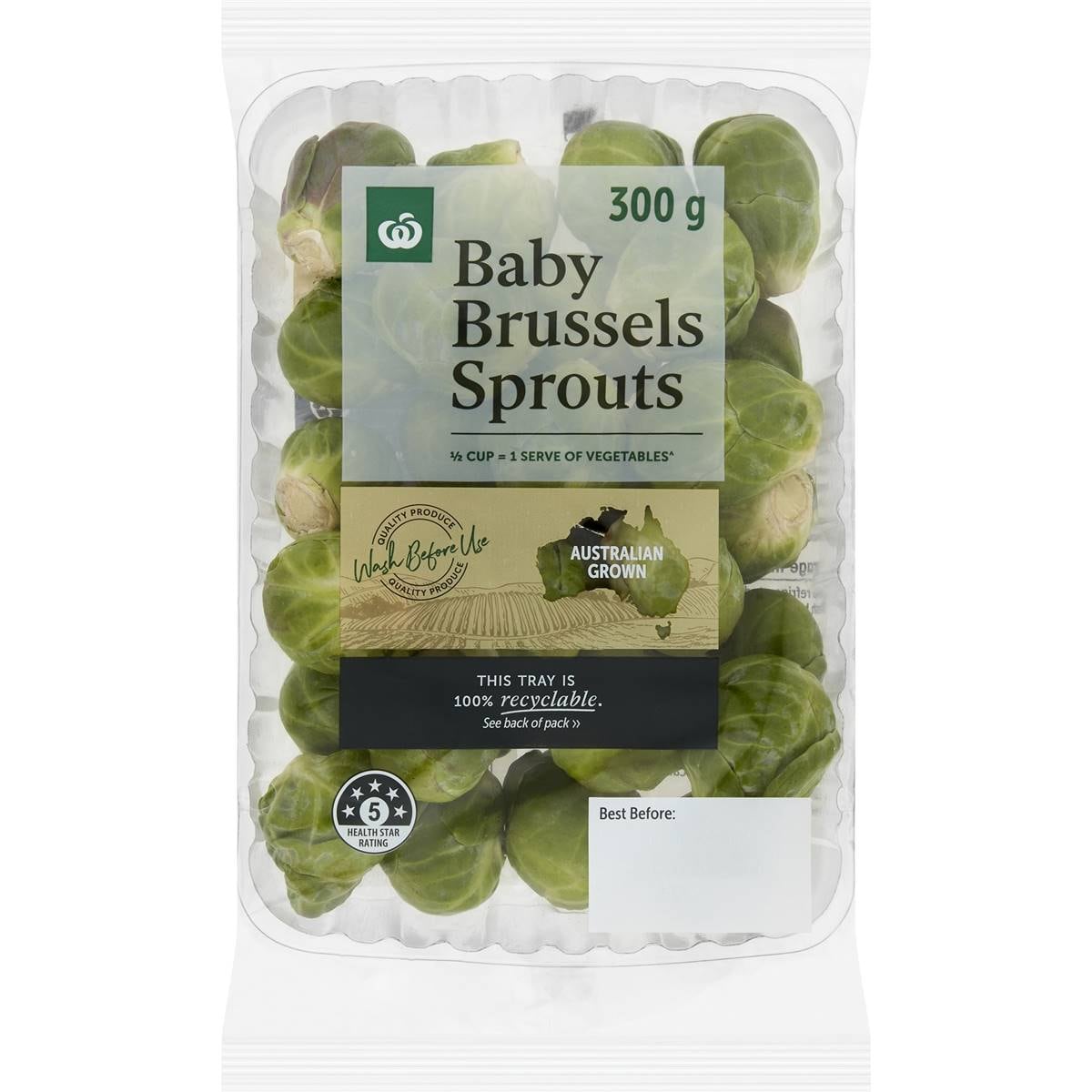 Calories in Woolworths Baby Brussels Sprouts calcount