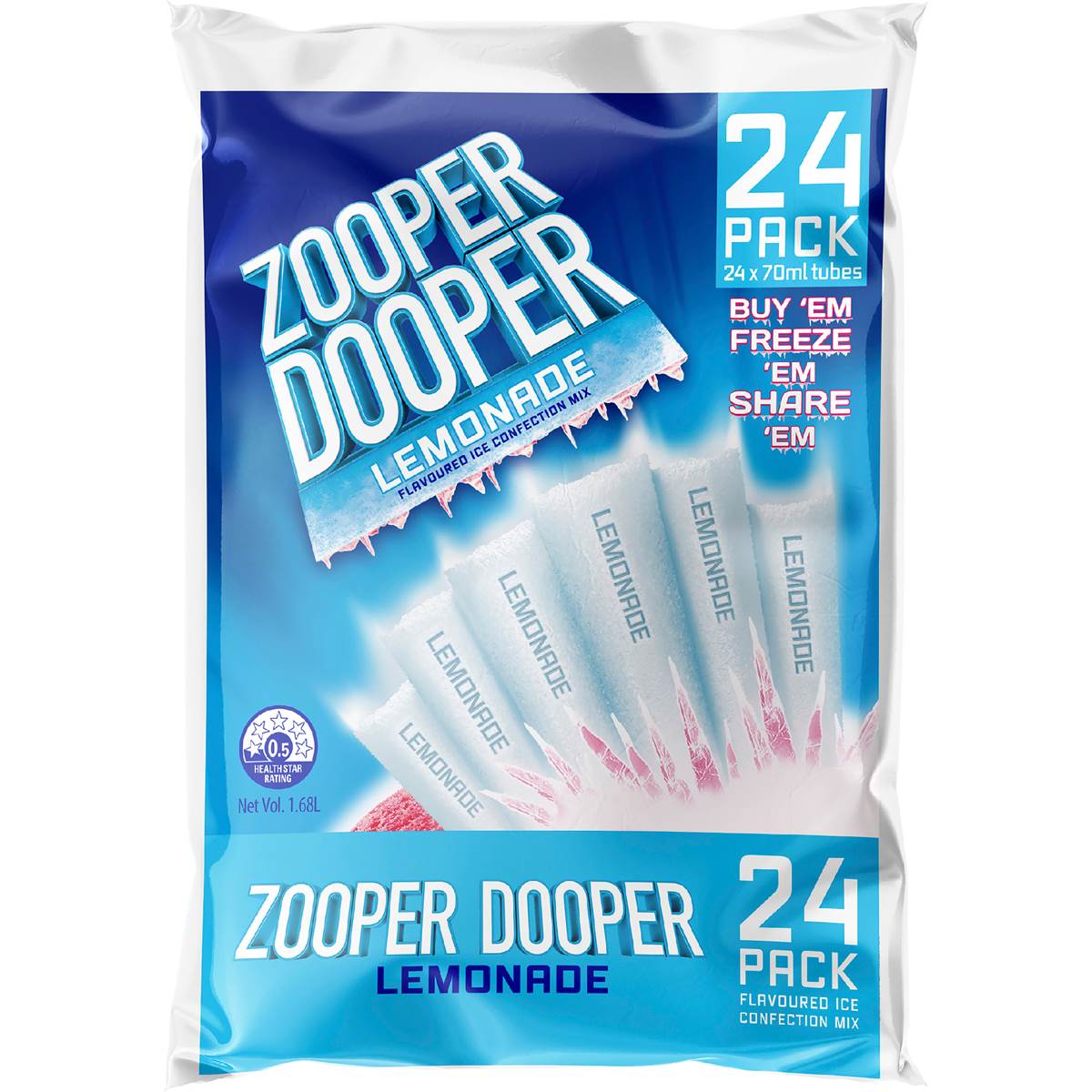 Zooper Dooper Ice Blocks Lemonade