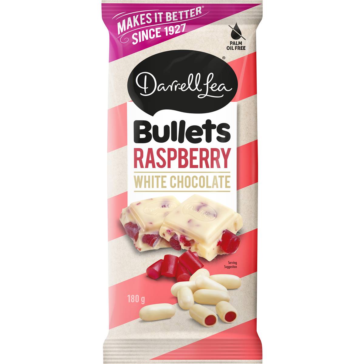 Calories in Darrell Lea Milk Chocolate Raspberry Bullets calcount