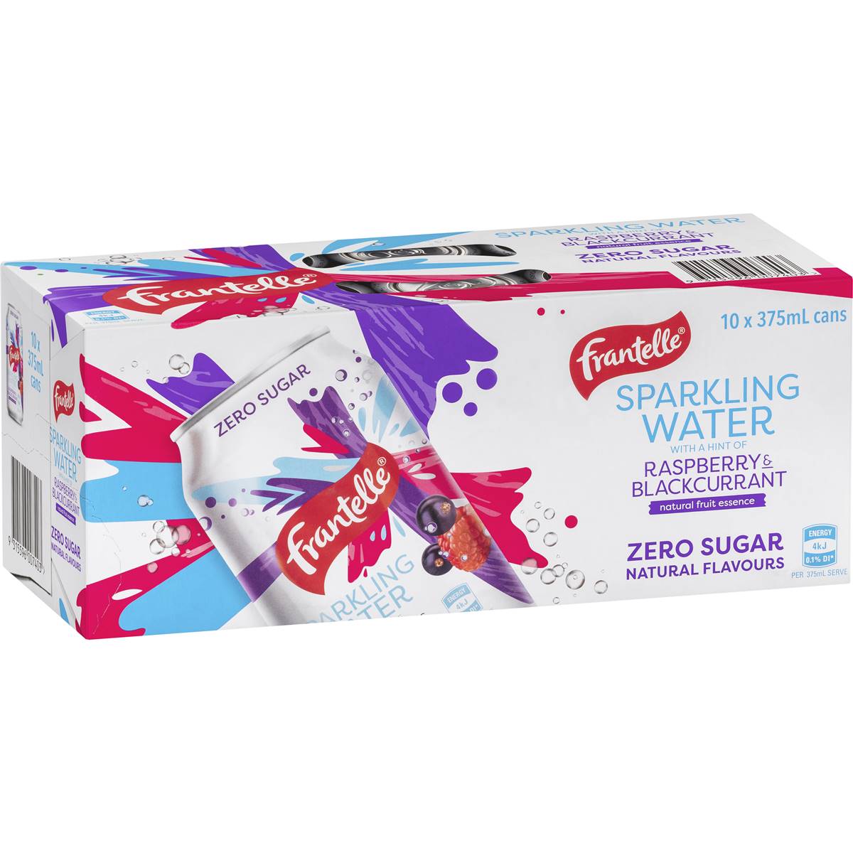 Calories in Frantelle Sparkling Mineral Water Raspberry & Blackcurrant