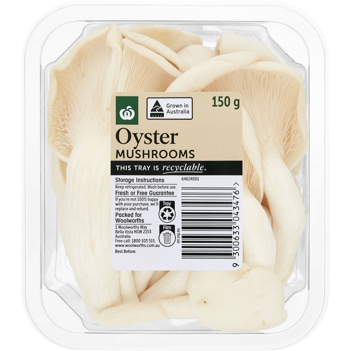 Mushrooms Oyster 150g Woolworths