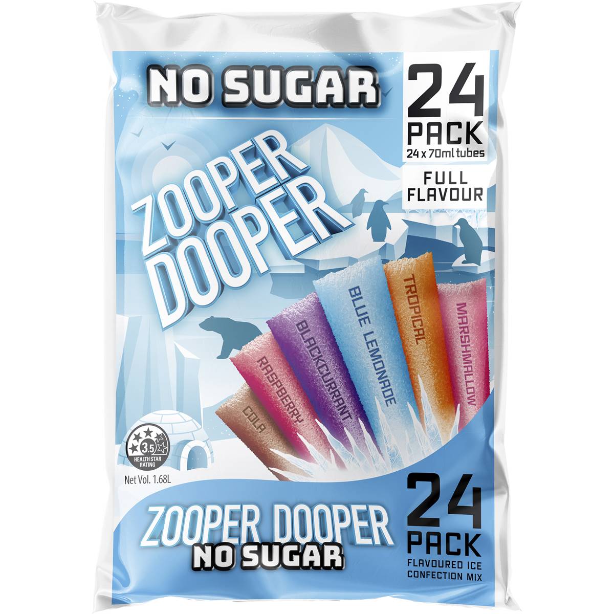Calories in Zooper Dooper No Sugar