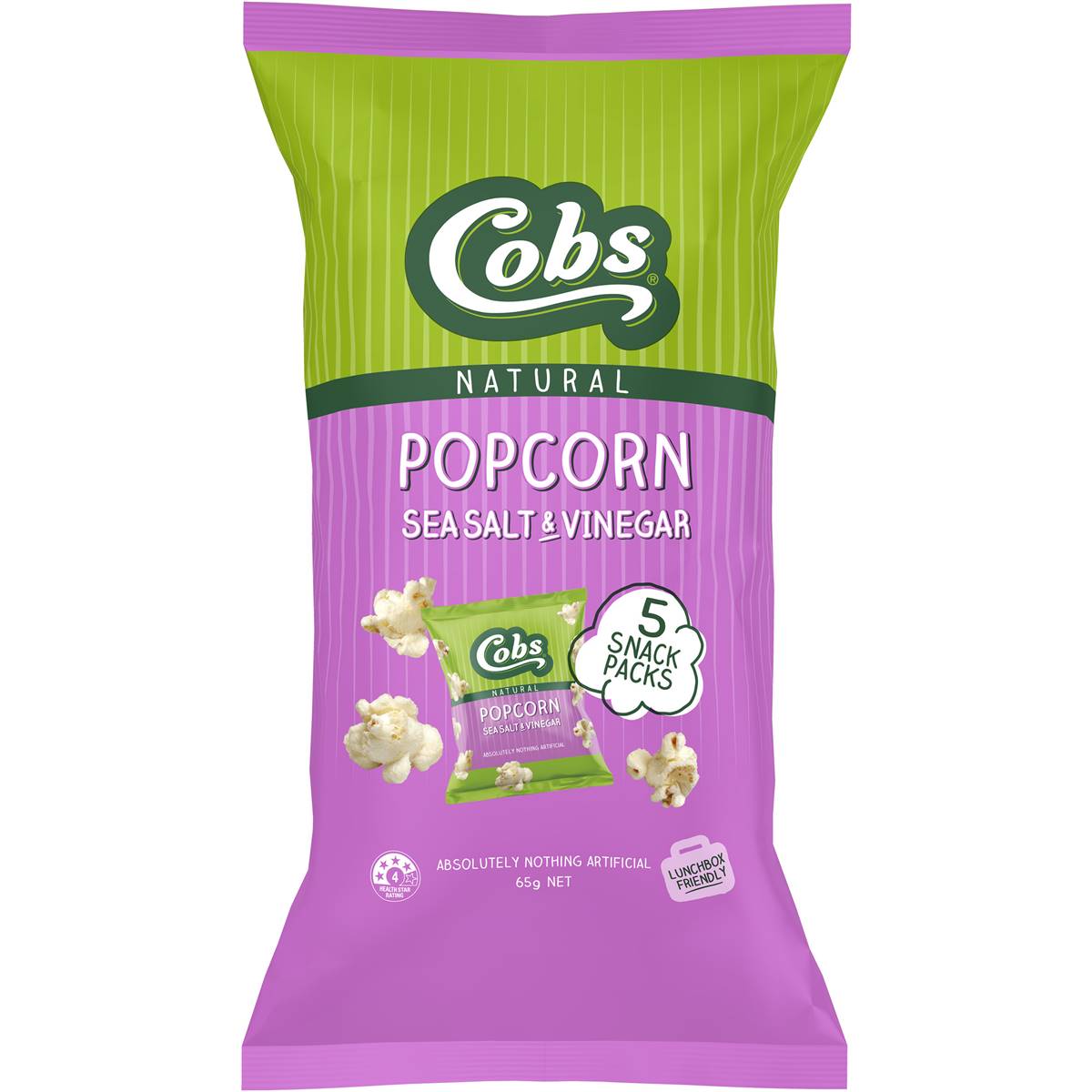 Calories in Cobs Popcorn Sea Salt & Vinegar Snack Packs