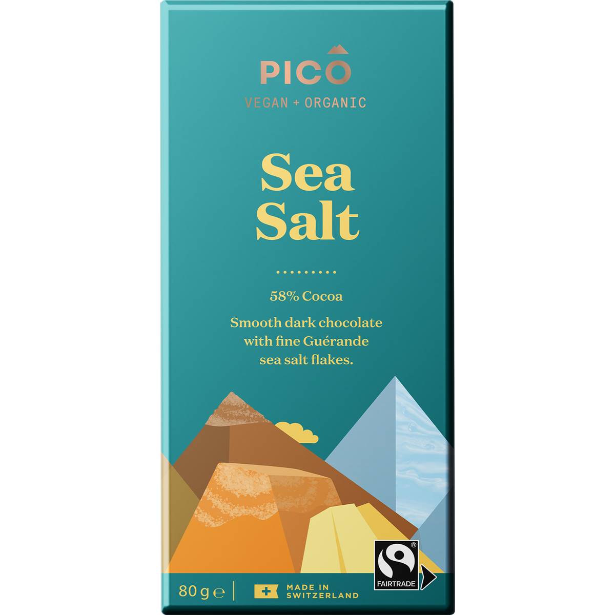 Calories in Pico Organic Vegan Chocolate Sea Salt