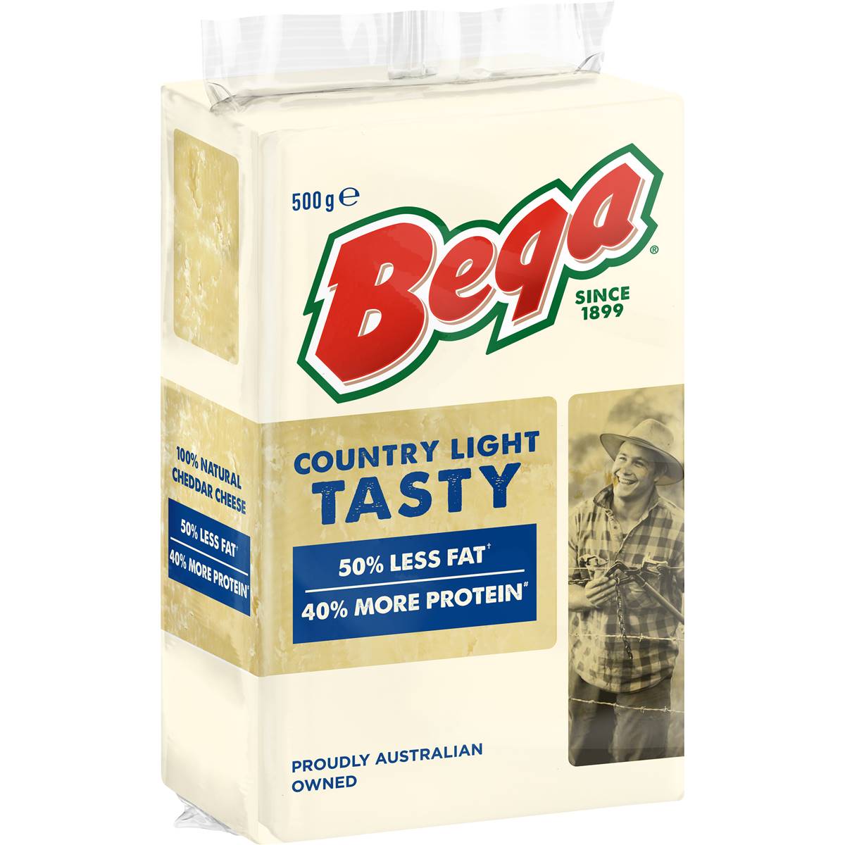 Calories in Bega Light Tasty 50% Less Fat Cheese calcount