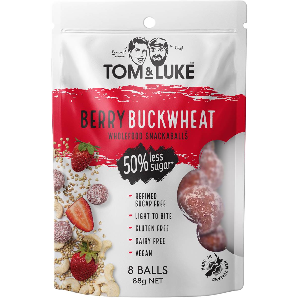 Calories in Tom & Luke Berry Buckwheat Snackaballs