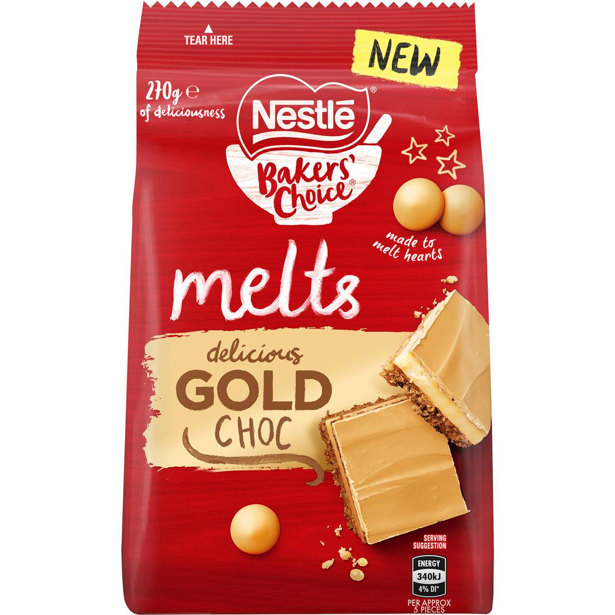 Calories in Nestle Gold Choc Whirl Chocolate Block calcount