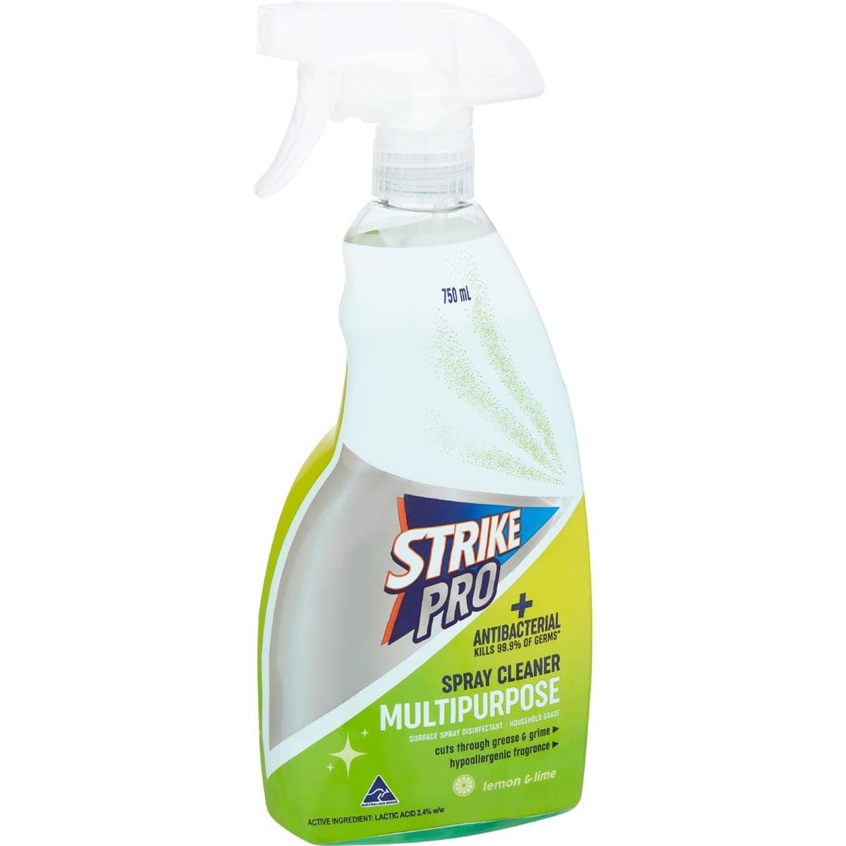 Strike Pro Antibacterial Multipurpose Spray Cleaner Lemon & Lime