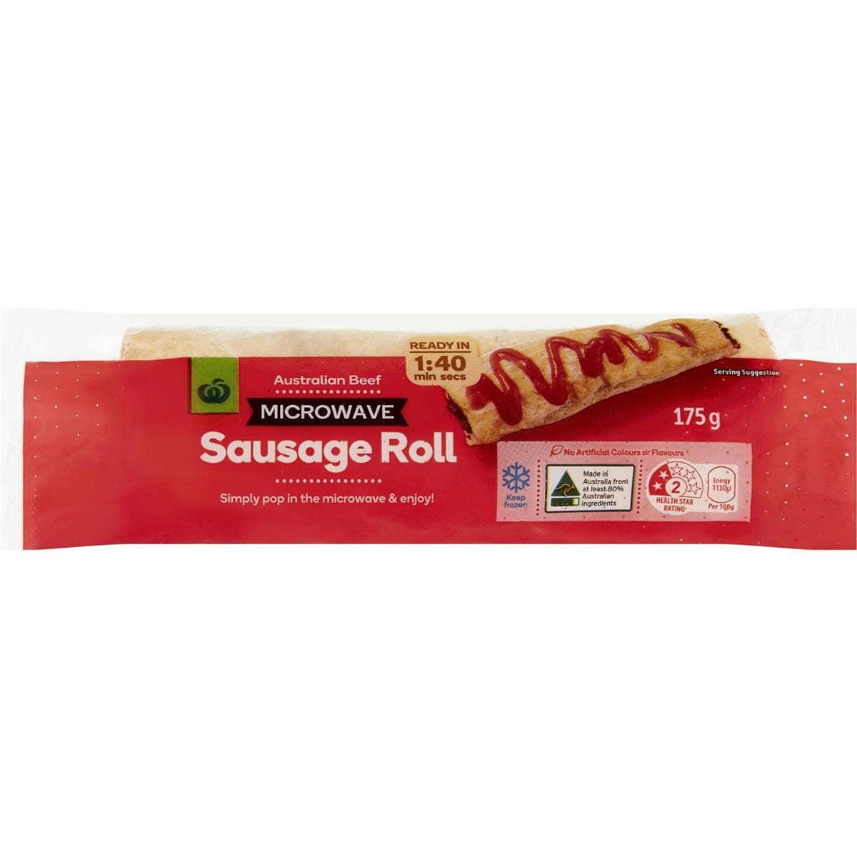 Woolworths Australian Beef Microwave Sausage Roll