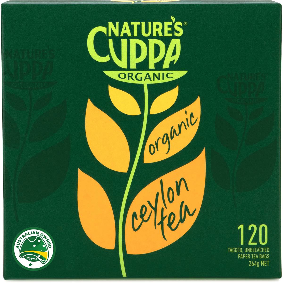 Calories in Nature's Cuppa Organic Ceylon Premium Tea Bags