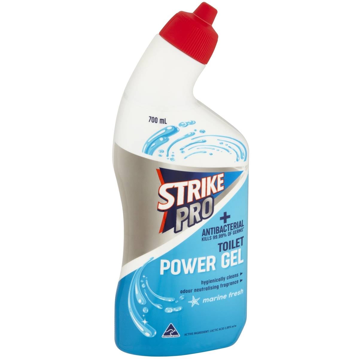 Strike Pro Antibacterial Power Gel Toilet Cleaner Marine Fresh