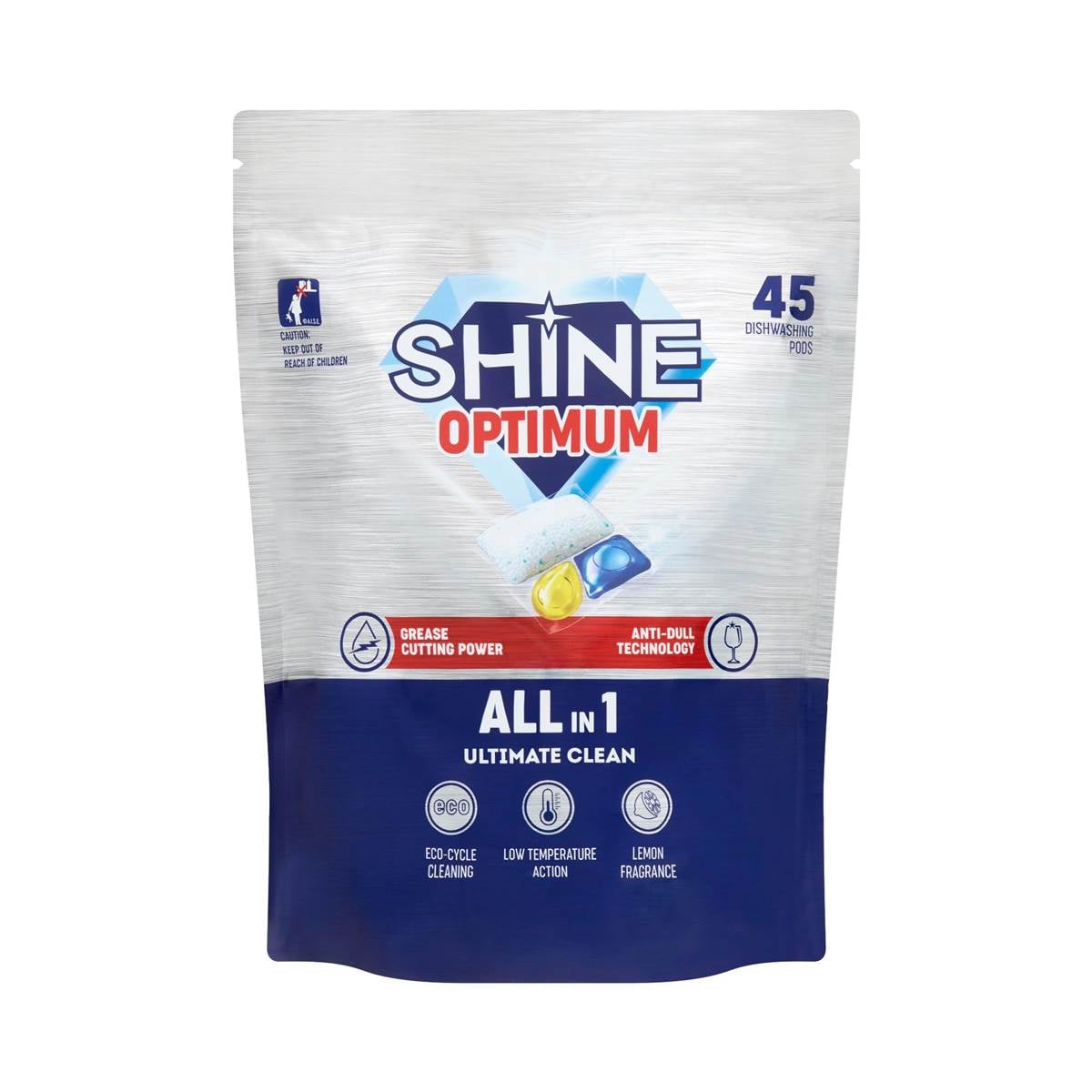 Shine Optimum All-In-One Ultimate Clean Dishwashing Pods