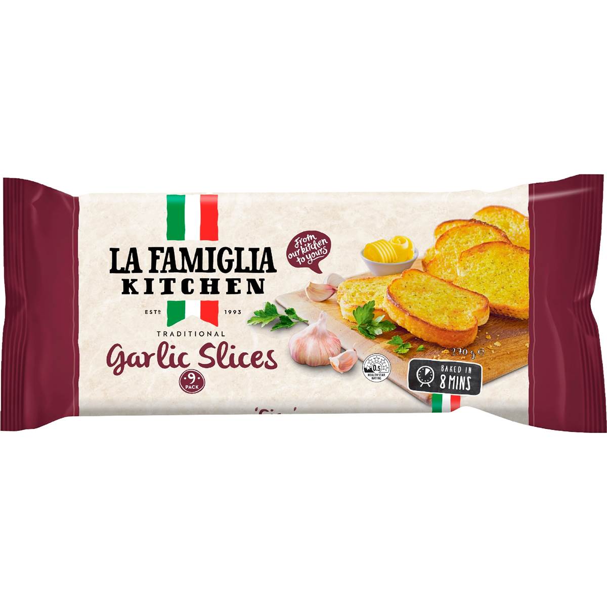 La Famiglia Garlic Bread Slices 270g