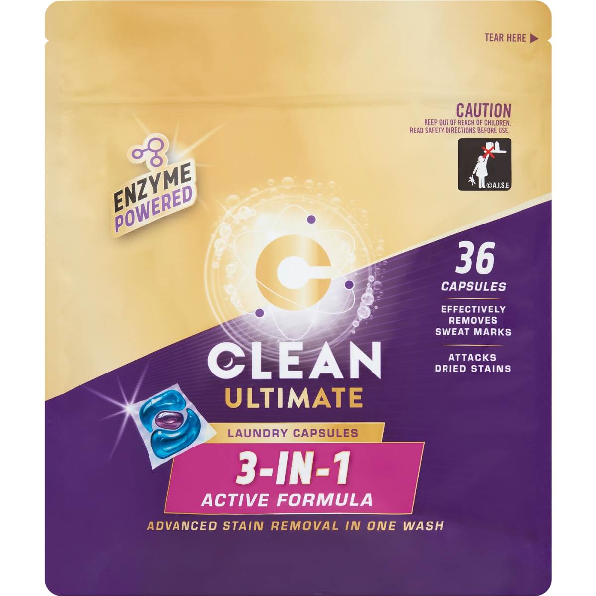 Clean Ultimate 3 In 1 Laundry Capsules